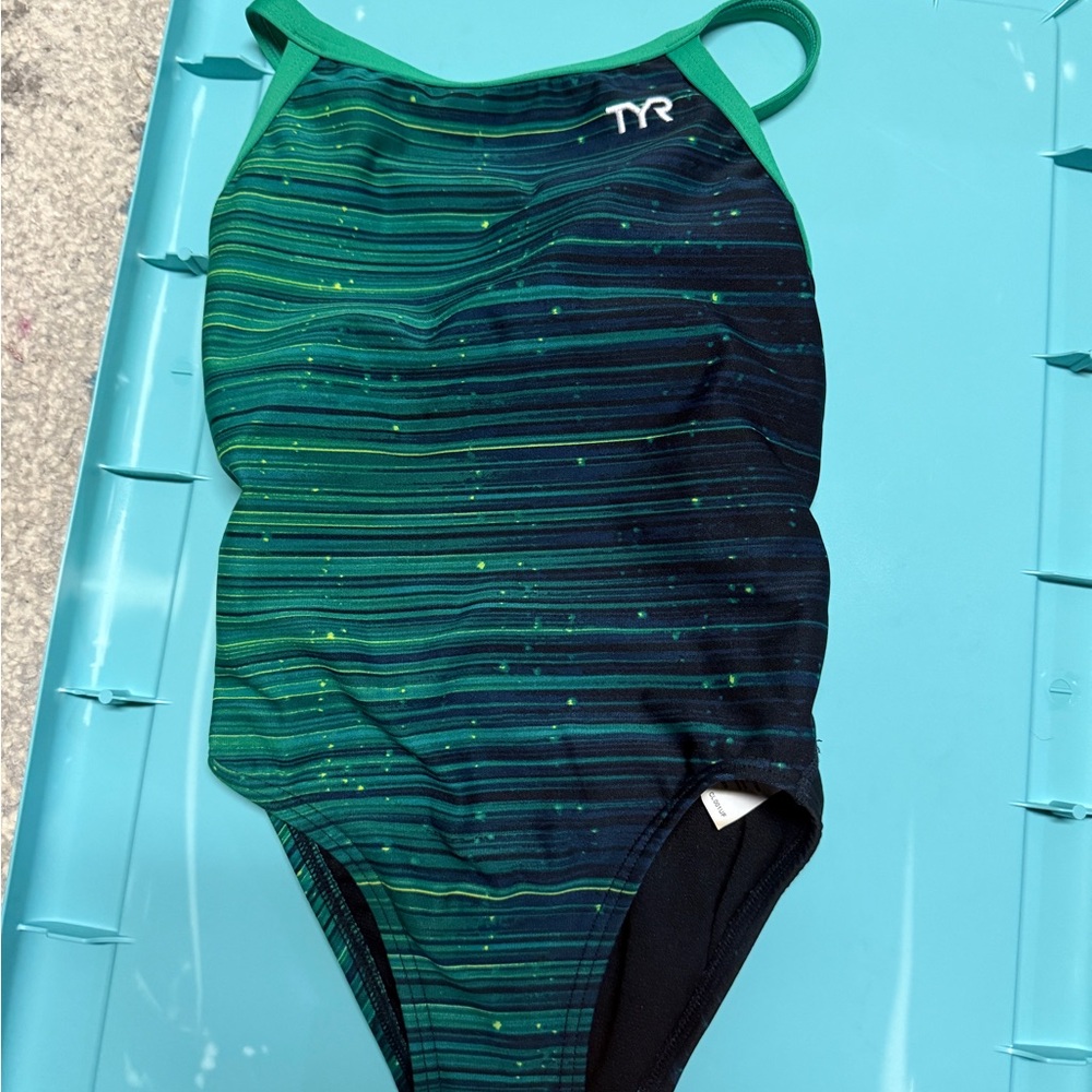TYR Black and Green Swimwear